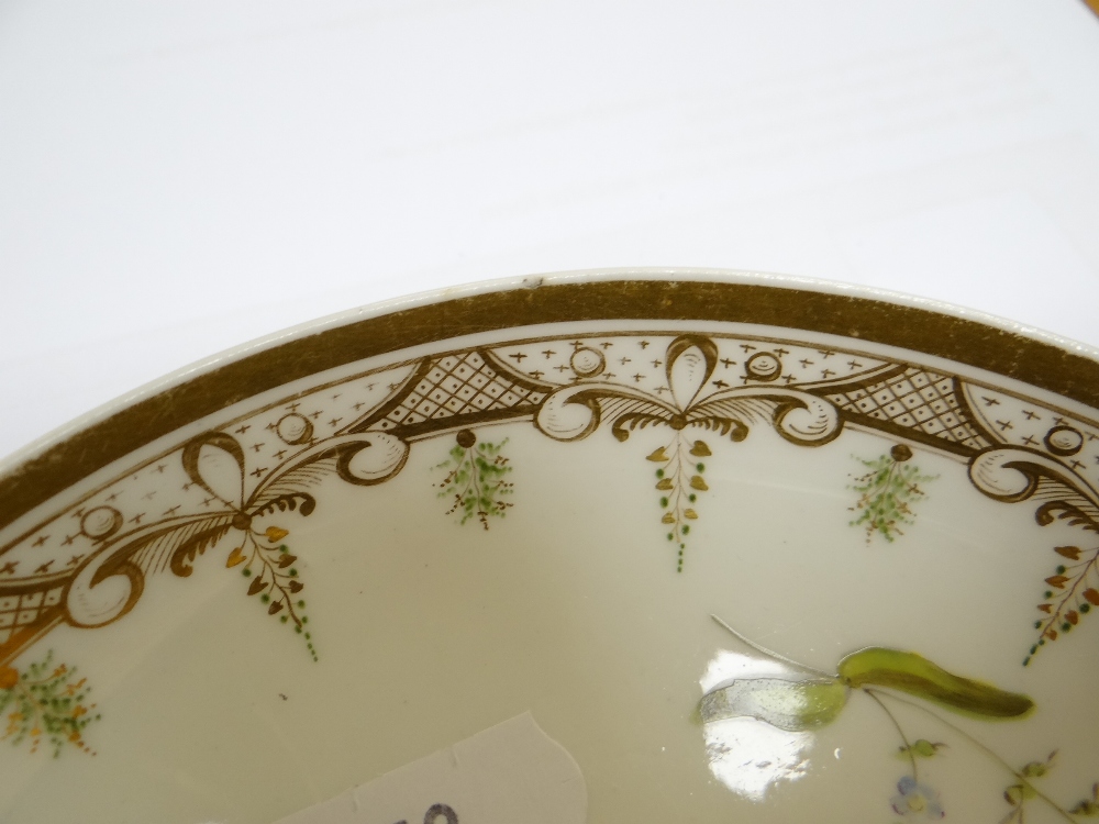 A SWANSEA PORCELAIN CUP & SAUCER the cup with ear-shaped loop handle, locally decorated with flowers - Image 6 of 29