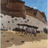 SIR KYFFIN WILLIAMS RA coloured limited edition (74/150) print - Patagonia horse, entitled 'Lle