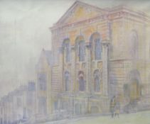 THOMAS RATHMELL oil on canvas - entitled verso 'The Congregational Church of Newport, Victoria Road'