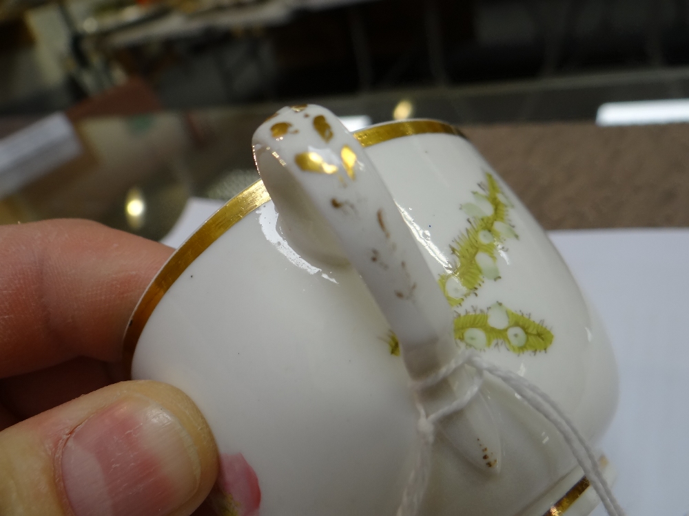 A SWANSEA PORCELAIN CUP & SAUCER the cup with ear-shaped loop handle, locally decorated with flowers - Image 16 of 29