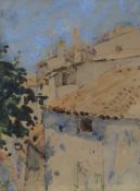 SIR FRANK BRANGWYN RA watercolour sketch - entitled verso on Kaplan Galleries, Cork Street label '