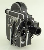 PAILLARD H16 REFLEX 16mm CINE CAMERA, serial no. 169 084, c.1960, round base with variable