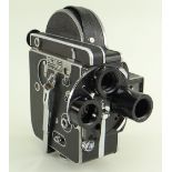 PAILLARD H16 REFLEX 16mm CINE CAMERA, serial no. 169 084, c.1960, round base with variable