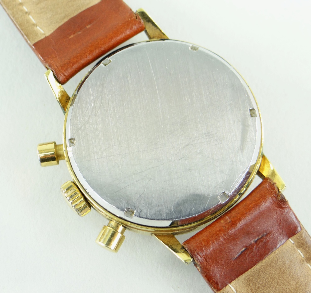 RARE GENTLEMAN'S HEUER CHRONOGRAPH WRISTWATCH, c. 1960s, ref. 7721 with reverse 'panda' dial, - Image 5 of 5