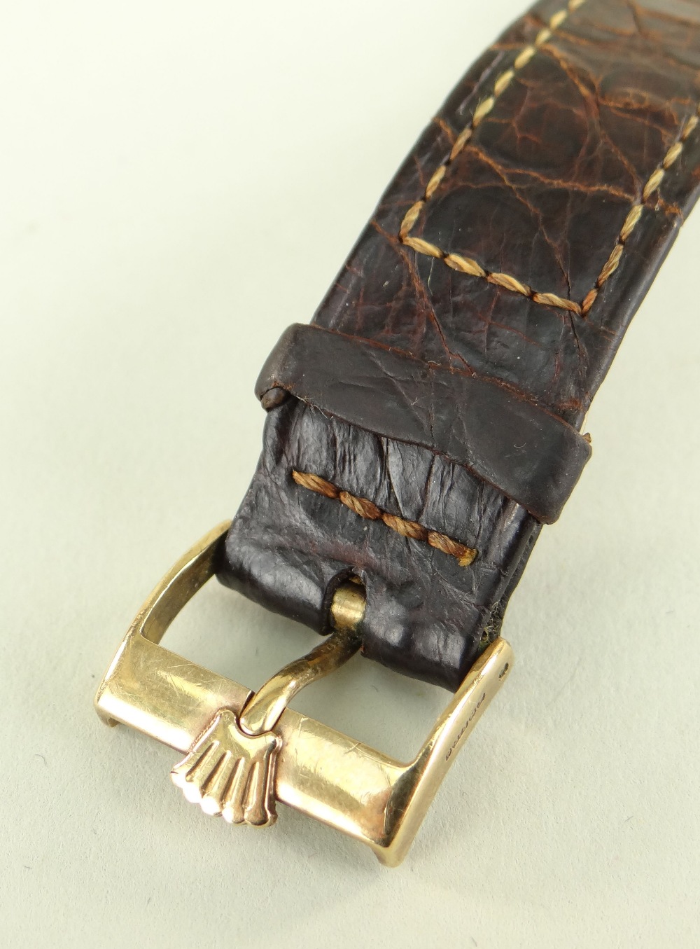 9CT GOLD ROLEX PRECISION WRISTWATCH, the silvered dial having raised gilt baton markers and Arabic - Image 3 of 5