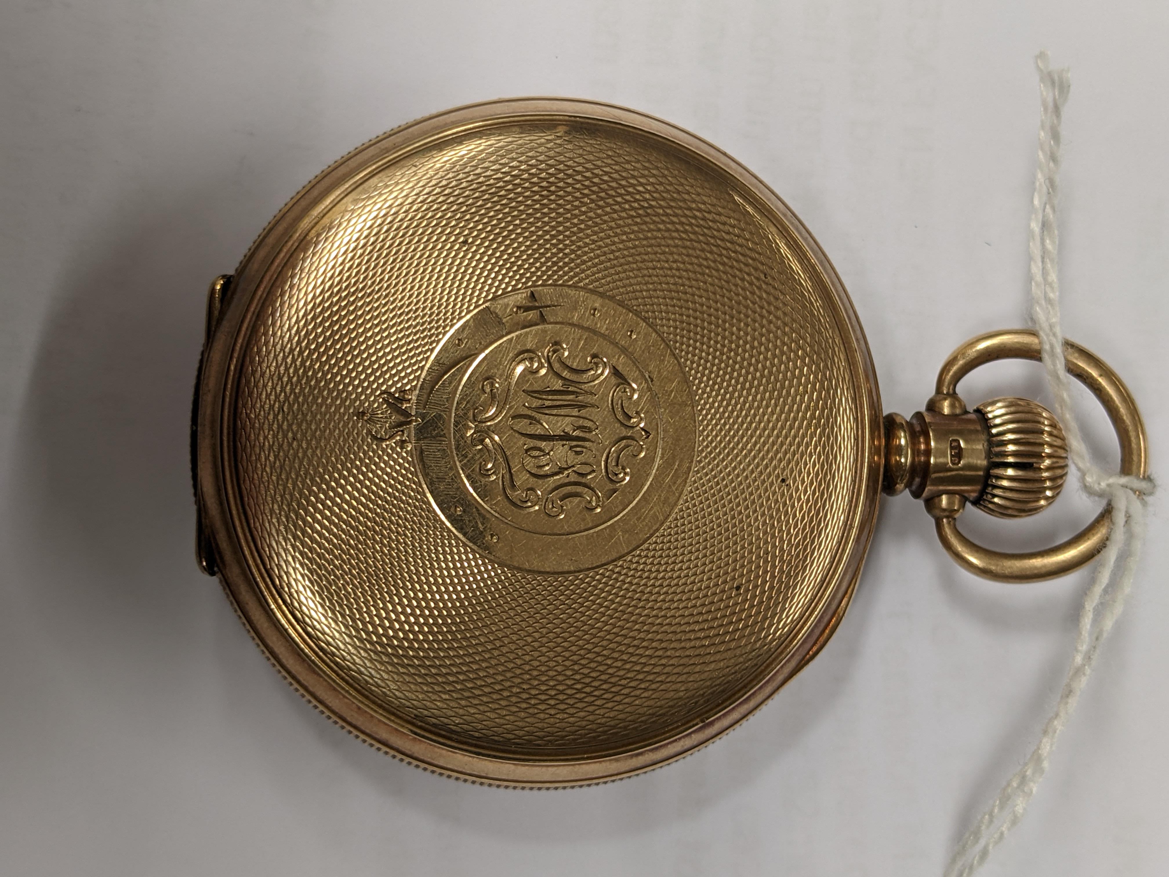 9CT GOLD OPEN FACED ROLEX POCKET WATCH engraved to inner cover 'To W. J. Samways Esq From His - Image 6 of 6