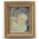 DOD PROCTER R.A. (1890 - 1972) oil on canvas - portrait of a baby, signed, 24 x 19cms Provenance: