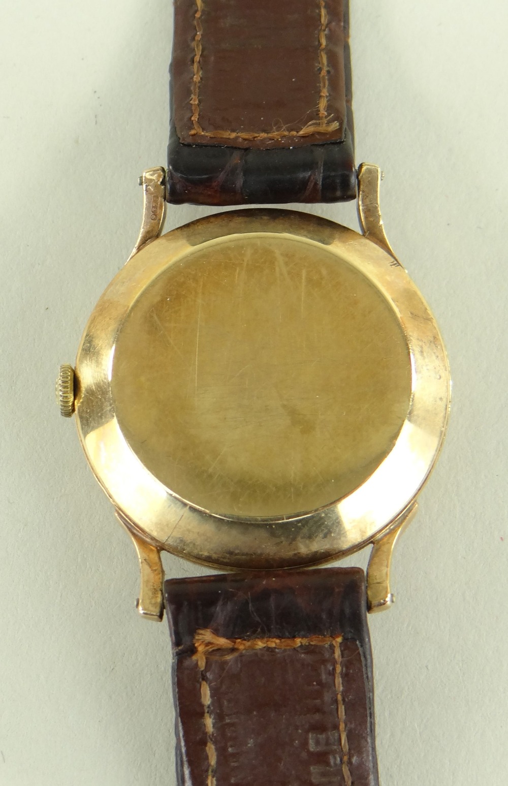 9CT GOLD ROLEX PRECISION WRISTWATCH, the silvered dial having raised gilt baton markers and Arabic - Image 5 of 5