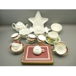 SHELLEY & OTHER JELLY MOULDS, Portmeirion pottery, Royal Doulton Caspian teaware ETC (within 2
