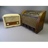 G E C & BUSH VINTAGE RADIOS, two, product codes BC5445 and VHF90 in a cream Bakelite case