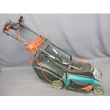 BOSCH ROTAK 400ER ELECTRIC MOWER and petrol mower, Briggs and Stratton and a set of shears E/T