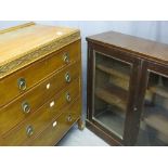 VINTAGE FURNITURE ITEMS (2) to include a four drawer mahogany chest on ball and claw feet, 102cms