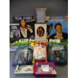 HARRY POTTER & OTHER TV, FILM & ADVERTISING FIGURINES ETC along with two vintage LPs for Tom Jones