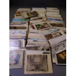 VINTAGE POSTCARDS believed all UK, subjects include Historical Buildings and Interiors, Seaside,