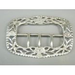 VICTORIAN CROWN CRESTED ORNATE SILVER BUCKLE, London 1896, maker William Comyns, 1.24 troy ozs