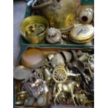 BRASS & COPPER ORNAMENTS & COLLECTABLES, a mixed selection (within 2 boxes)