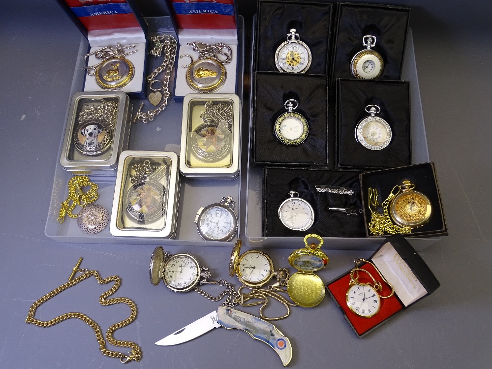 COLLECTOR'S MODERN POCKET WATCHES, a quantity with many appearing in their original presentation