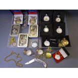 COLLECTOR'S MODERN POCKET WATCHES, a quantity with many appearing in their original presentation