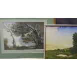 TWO WATERCOLOURS - landscapes, signed 'H Coope', 30 x 28cms and 24 x 34cms