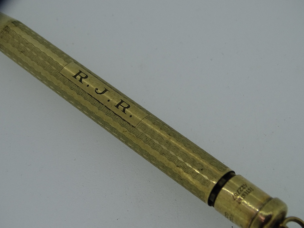 TWO ANTIQUE PROPELLING PENCILS - 1 Rolled Gold Lady Yard O Lette; 1 gold coloured, also one - Image 3 of 3