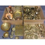 BRASS & COPPERWARE, a very large assortment including kettles, horse brasses ETC