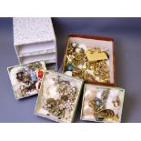 A LARGE PARCEL OF MIXED MAINLY CLIP FITTING EARRINGS, many with pearl and enamel and other