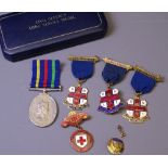 REGALIA - a cased Civil Defence long service medal with ribbon and a small parcel of RNLI and