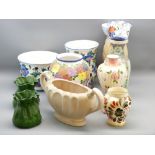 COLOURFUL POTTERY, VASES & PLANTERS, Art Deco and later