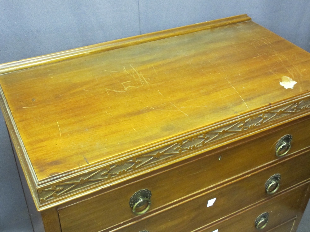 VINTAGE FURNITURE ITEMS (2) to include a four drawer mahogany chest on ball and claw feet, 102cms - Image 5 of 7