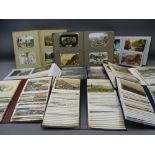 VINTAGE POSTCARD COLLECTION, nine various albums containing approximately 700 cards including
