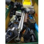 VINTAGE CINE & CAMERA EQUIPMENT, 20 x 50 binoculars, telescope ETC