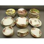 WASHINGTON POTTERY ENGLISH ROSE DINNERWARE, a quantity including tureen and cover along with a