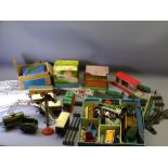 HORNBY TINPLATE ELECTRIC TRAIN SET circa 1930s to include O'Gauge tank engine, carriages, rolling