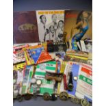 COLLECTABLE WATCHES, military badges, vintage LPs and 45rpms and a quantity of football programmes