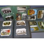 VINTAGE POSTCARDS COLLECTION, three albums, four hundred and fifty plus postcards, mainly if not all