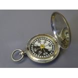 WWI POCKET COMPASS by Stanley London, the case dated 1917, No 1 - 5566 with broad arrow mark