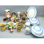 T G GREEN & CO CORNISH KITCHENWARE, balloon seller figurines, Toby and character jugs ETC