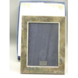 EASEL STAND PORTRAIT FRAME, Sheffield 2000, makers Carr's of Sheffield Ltd, inscribed P & O's