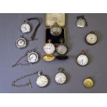 VINTAGE POCKET WATCHES, a collection to include a Waltham Gold Plated Full Hunter, a key wind with