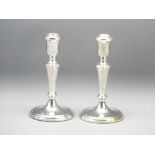 MODERN SILVER CANDLESTICKS, a pair, Sheffield 1998, makers Carr's of Sheffield Ltd, both