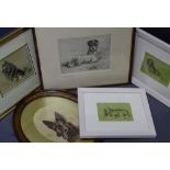 LUCY DAWSON prints - a nice collection including a pair of, 10.5 x 16cms, one signed in pencil