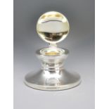 CAPSTAN FORM LIDDED INKWELL, Birmingham 2004, maker A J Poole, 9cms diameter loaded base, the