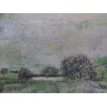 TIANA MARIE watercolour - atmospheric rural scene, entitled verso 'Little Langdale', signed, 36 x