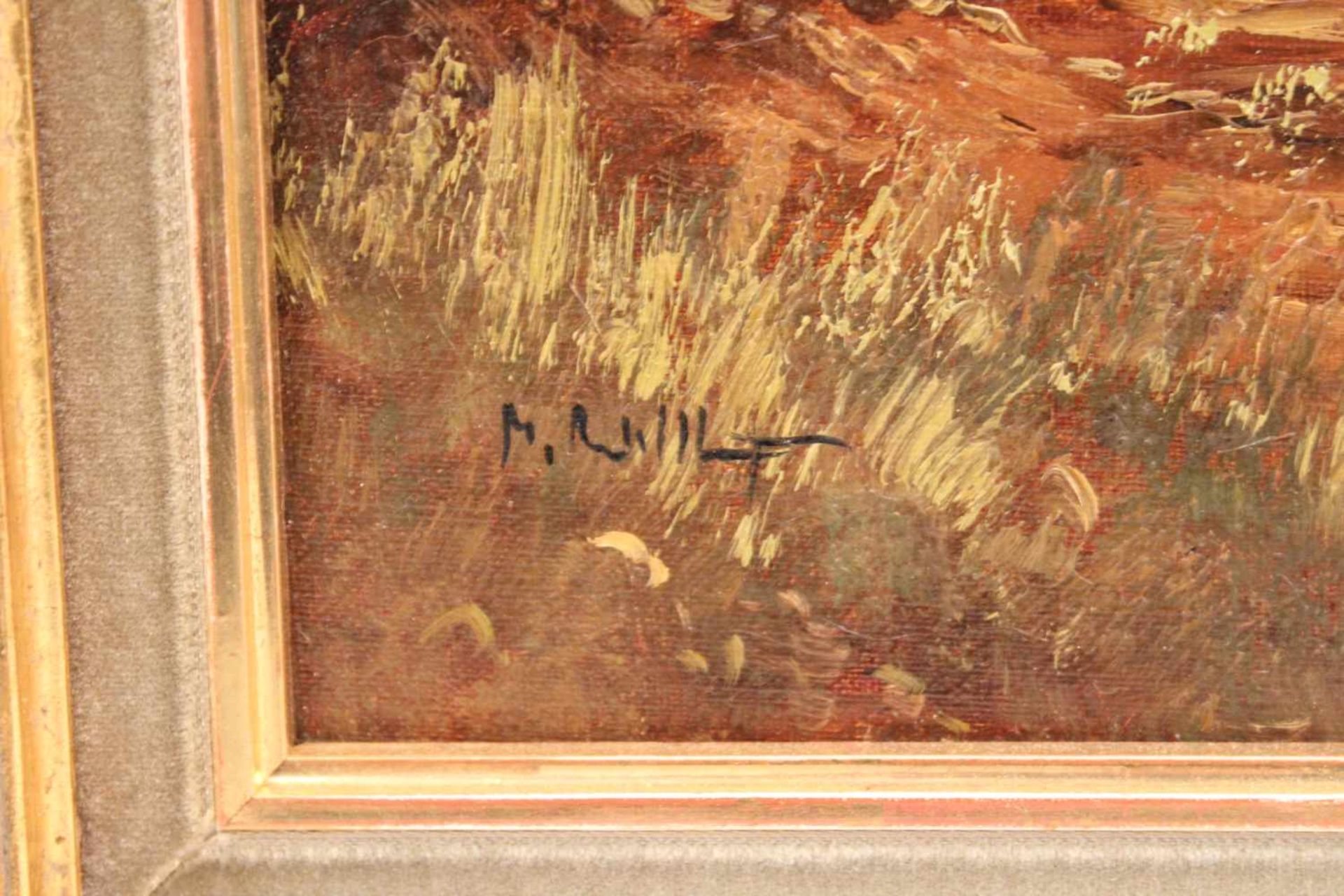 Will. M.Ansicht Sankt Bartholomä. Öl/Lwd. H: 30 x 32 cm. Rahmen. 49 x 43 cm. - Bild 3 aus 4