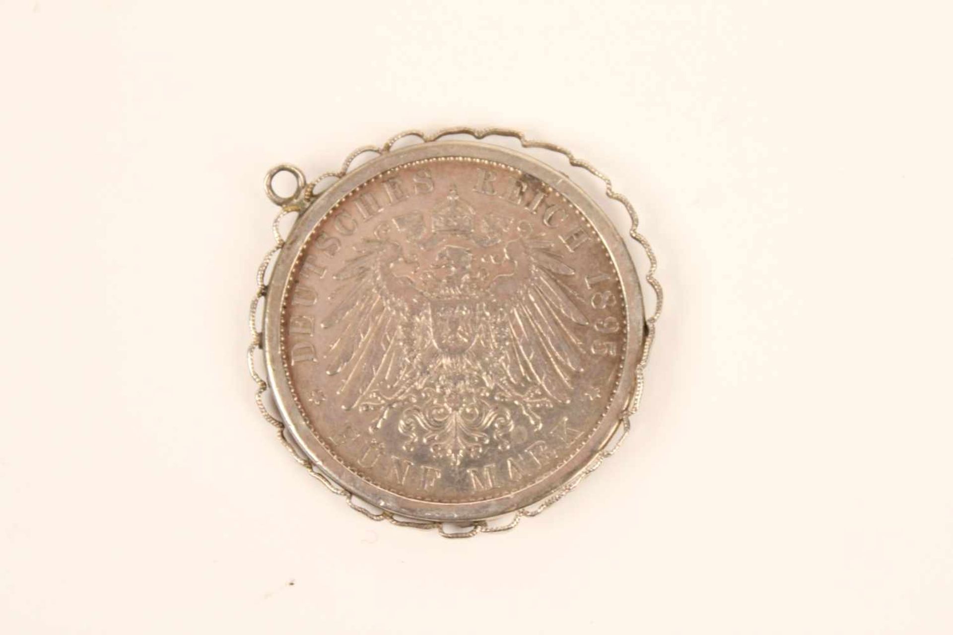 Zwei Münzen.Friedrich Großherzog von Baden Kaiserreich 5 Mark 1895 G, Patrona Bavaria A - Bild 3 aus 6