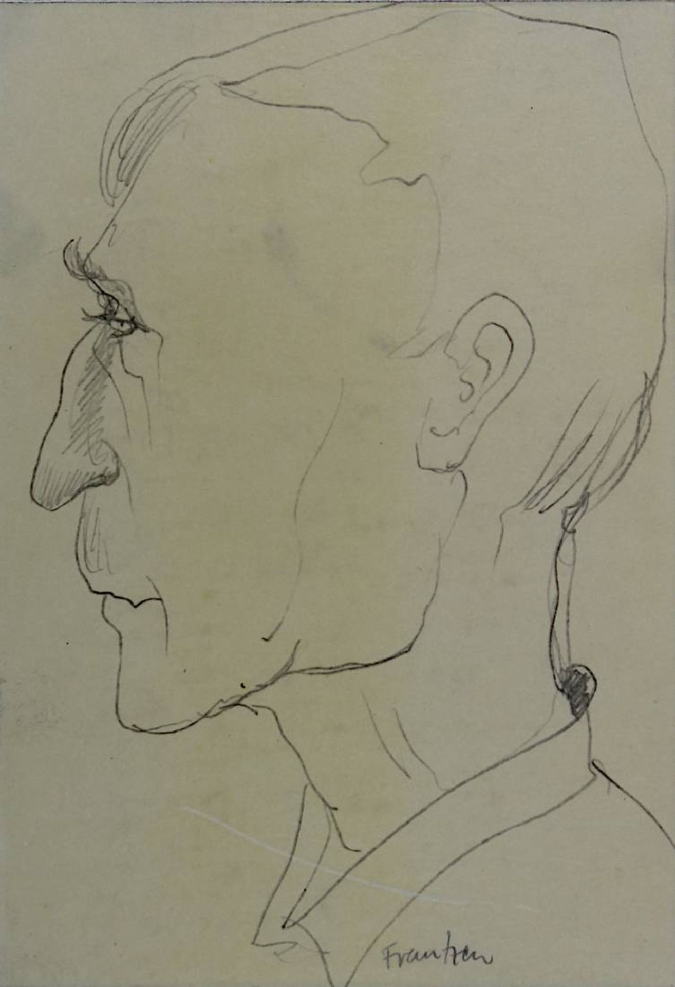 Frantzen, Peter (Saarbrücken 1913 - 2003 Saarbrücken), 24 Porträtzeichnungen, meist etwas - Bild 9 aus 14