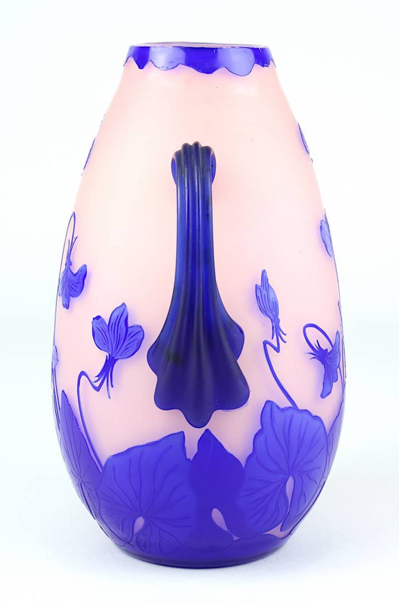 Loetz Art Déco Vase um 1925, Johann Loetz Witwe Klostermühle Böhmen, eiförmiger Klarglaskörper, - Image 2 of 4