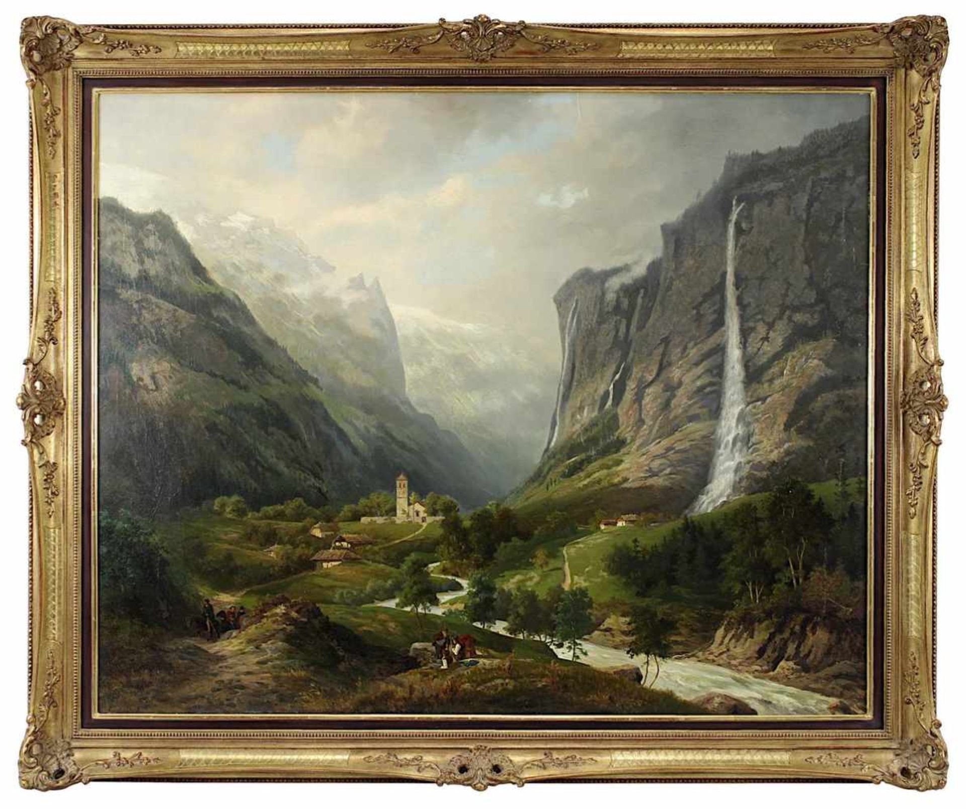 Ernst (Gebirgsmaler), Staubbachfall und andere Wasserfälle im Lauterbrunnental, Berner Oberland