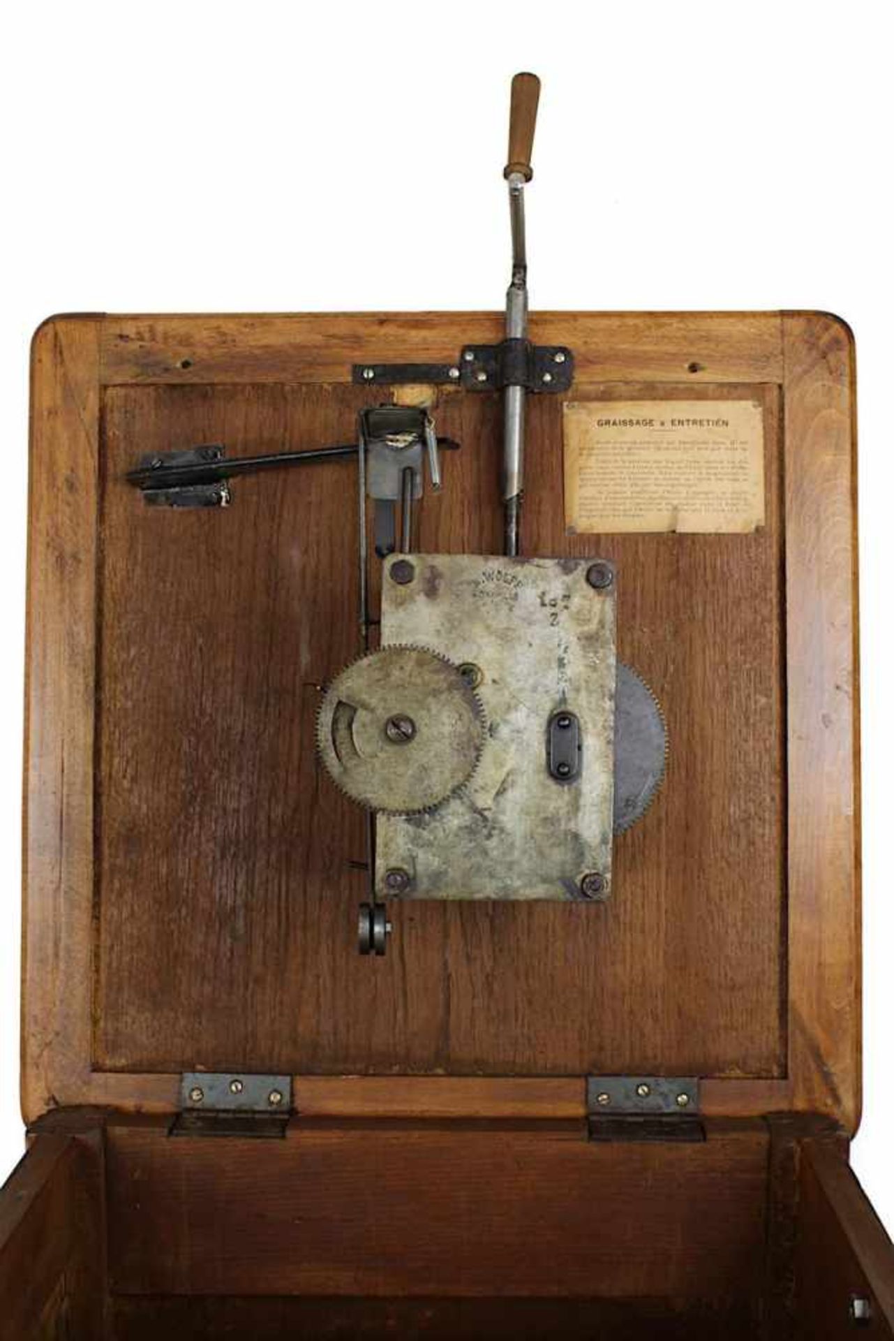 Großes Standgrammophon " Pathéphone Reflex Coq ", Frankreich 1910/1920, Nussbaumholz und Eiche - Image 3 of 4