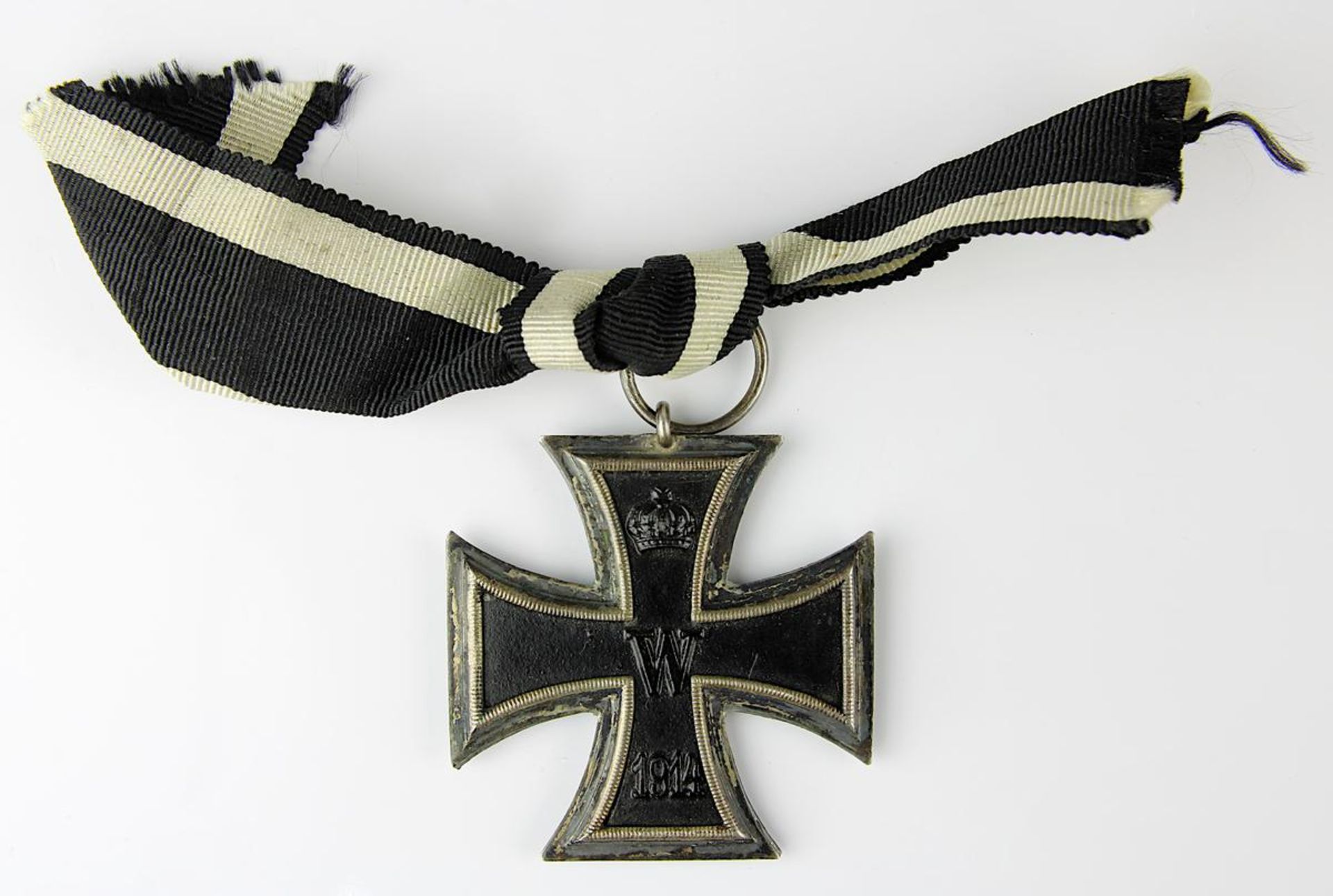 Eisernes Kreuz 2. Klasse, 1. Weltkrieg, mit Band, leichte Altersspuren, 2451 - 001